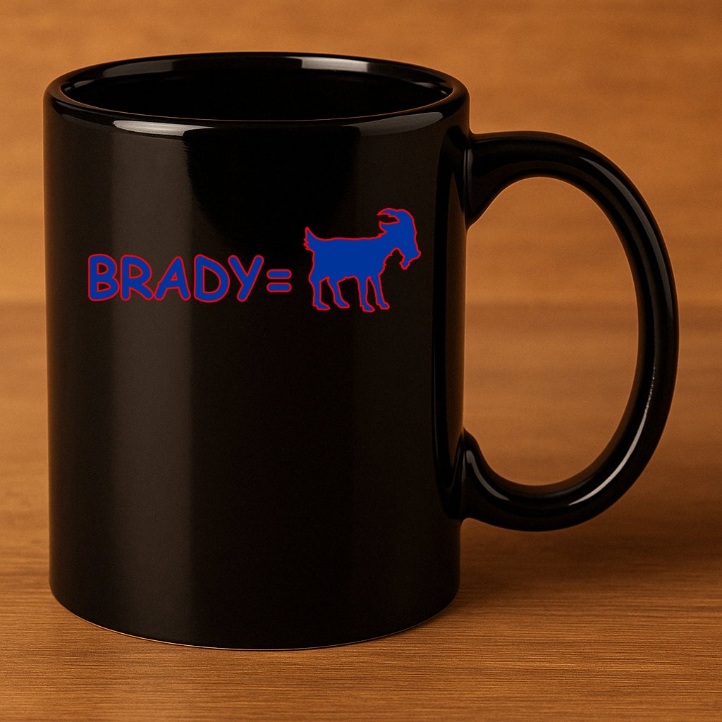 Brady Equals The Goat New England 11oz C Handle Ceramic Mug