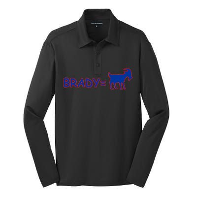 Brady Equals The Goat New England Silk Touch Performance Long Sleeve Polo