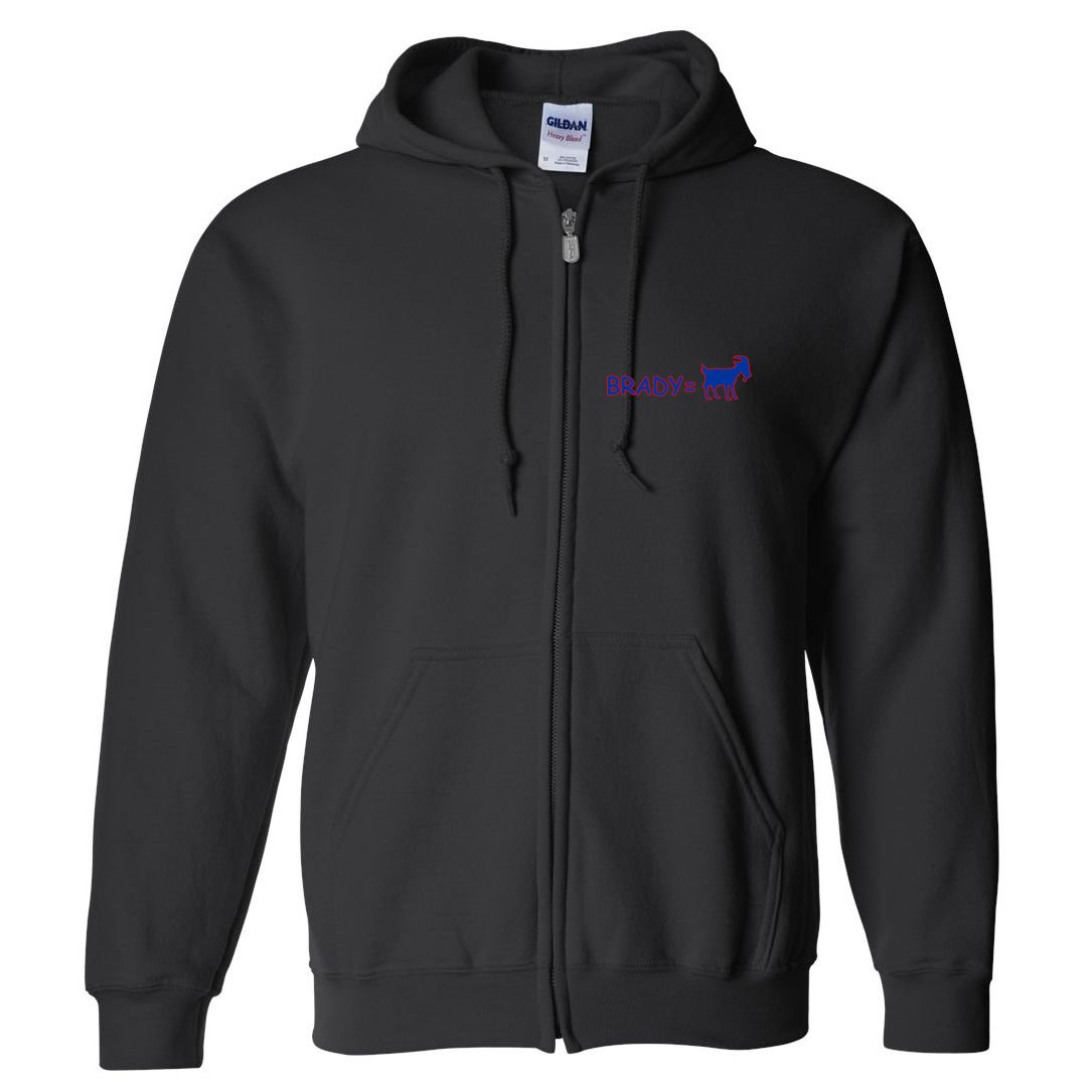 Brady Equals The Goat New England Full Zip Hoodie