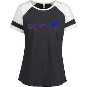 Brady Equals The Goat New England Enza Ladies Jersey Colorblock Tee