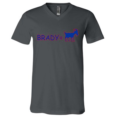 Brady Equals The Goat New England V-Neck T-Shirt