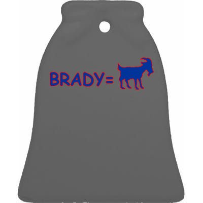 Brady Equals The Goat New England Ceramic Bell Ornament