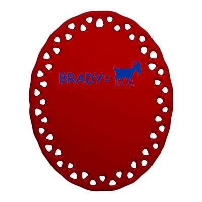 Brady Equals The Goat New England Ceramic Oval Ornament