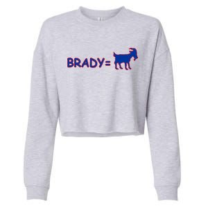 Brady Equals The Goat New England Cropped Pullover Crew