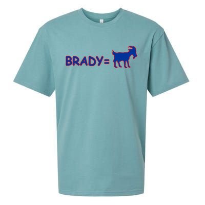 Brady Equals The Goat New England Sueded Cloud Jersey T-Shirt