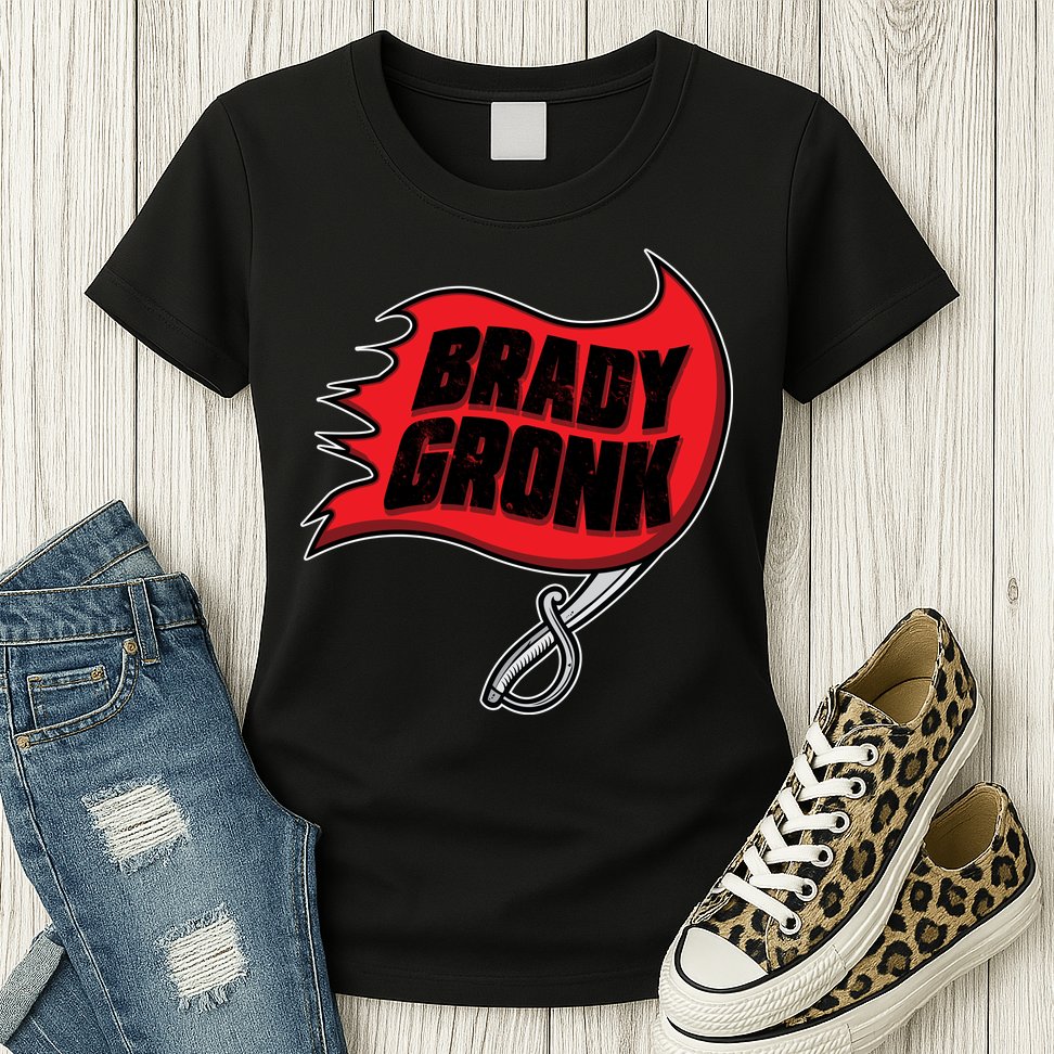 Brady Gronk Tampa Bay Flag Womens T-Shirt