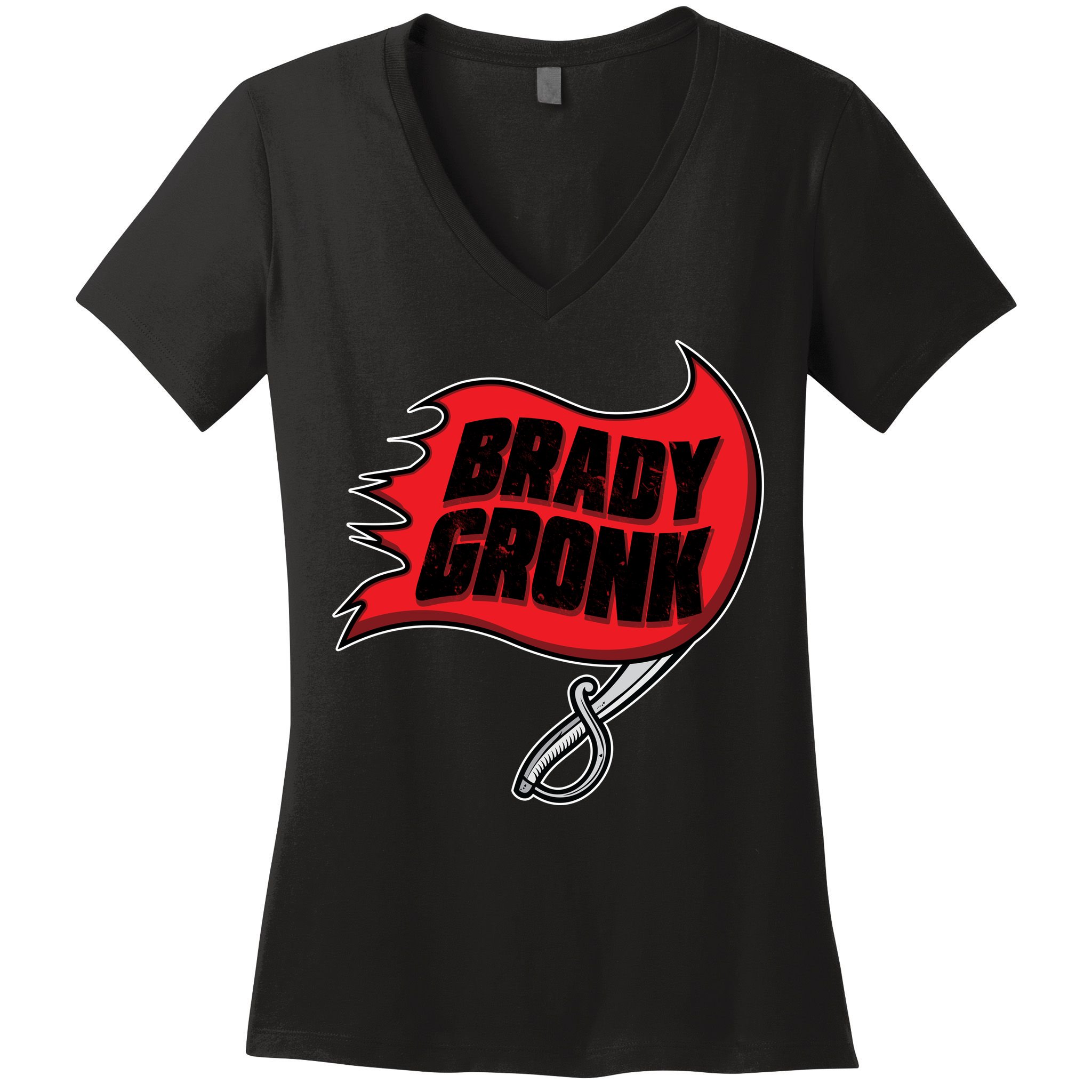 Brady Gronk Tampa Bay Flag Women's V-Neck T-Shirt