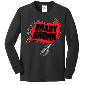 Brady Gronk Tampa Bay Flag Kids Long Sleeve Shirt