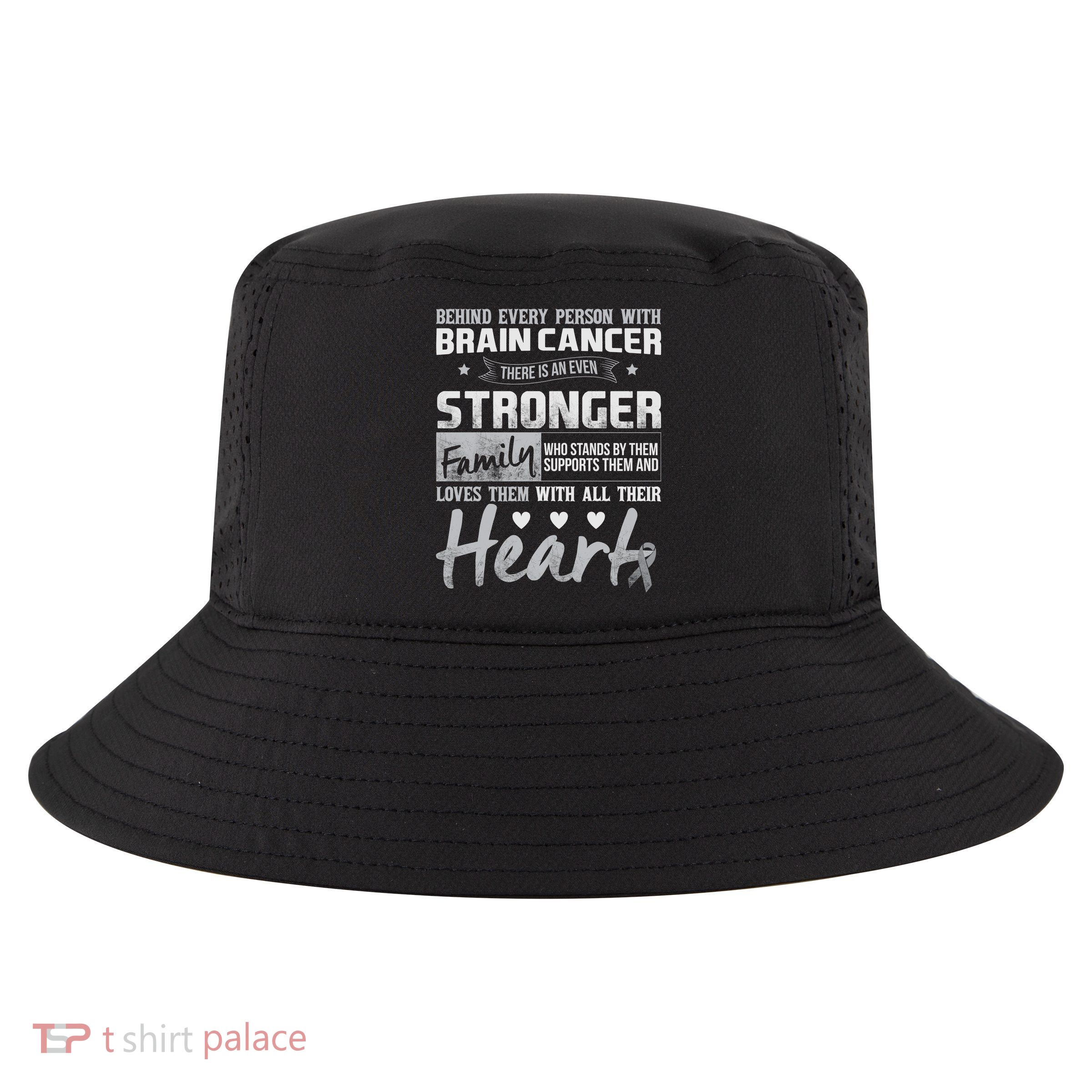 Brain Cancer Awareness Strong Family Cool Comfort Performance Bucket Hat
