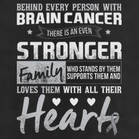Brain Cancer Awareness Strong Family 7 Panel Mesh Trucker Snapback Hat