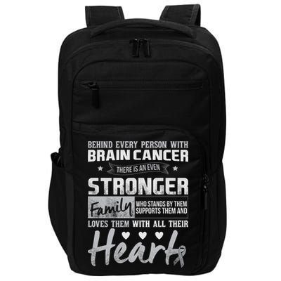 Brain Cancer Awareness Strong Family Impact Tech Backpack
