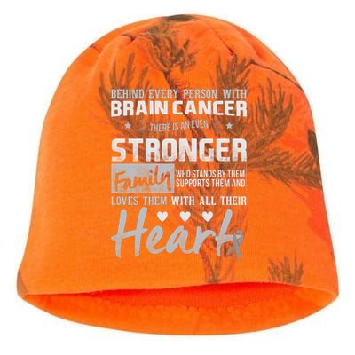 Brain Cancer Awareness Strong Family Kati - Camo Knit Beanie