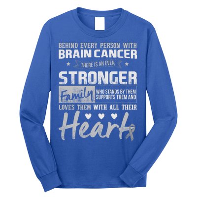 Brain Cancer Awareness Strong Family Long Sleeve Shirt