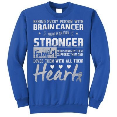 Brain Cancer Awareness Strong Family Sweatshirt