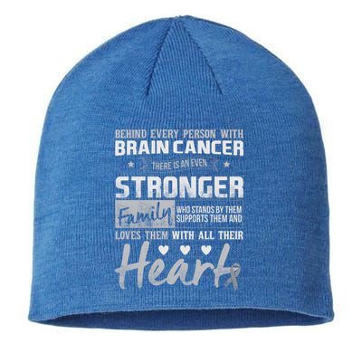 Brain Cancer Awareness Strong Family Sustainable Beanie