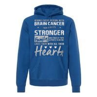 Brain Cancer Awareness Strong Family Premium Hoodie