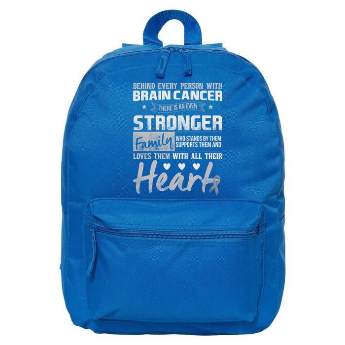 Brain Cancer Awareness Strong Family 16 in Basic Backpack