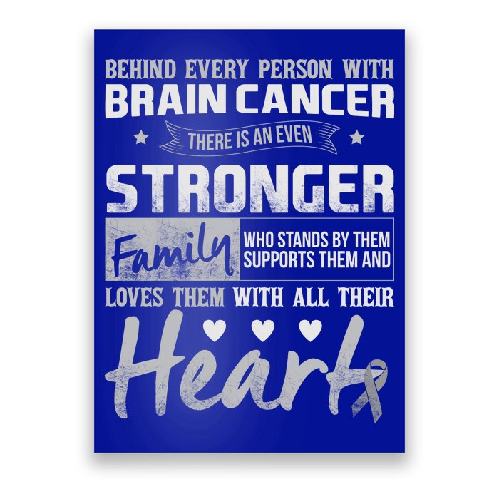 Brain Cancer Awareness Strong Family Poster