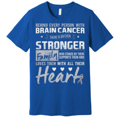 Brain Cancer Awareness Strong Family Premium T-Shirt