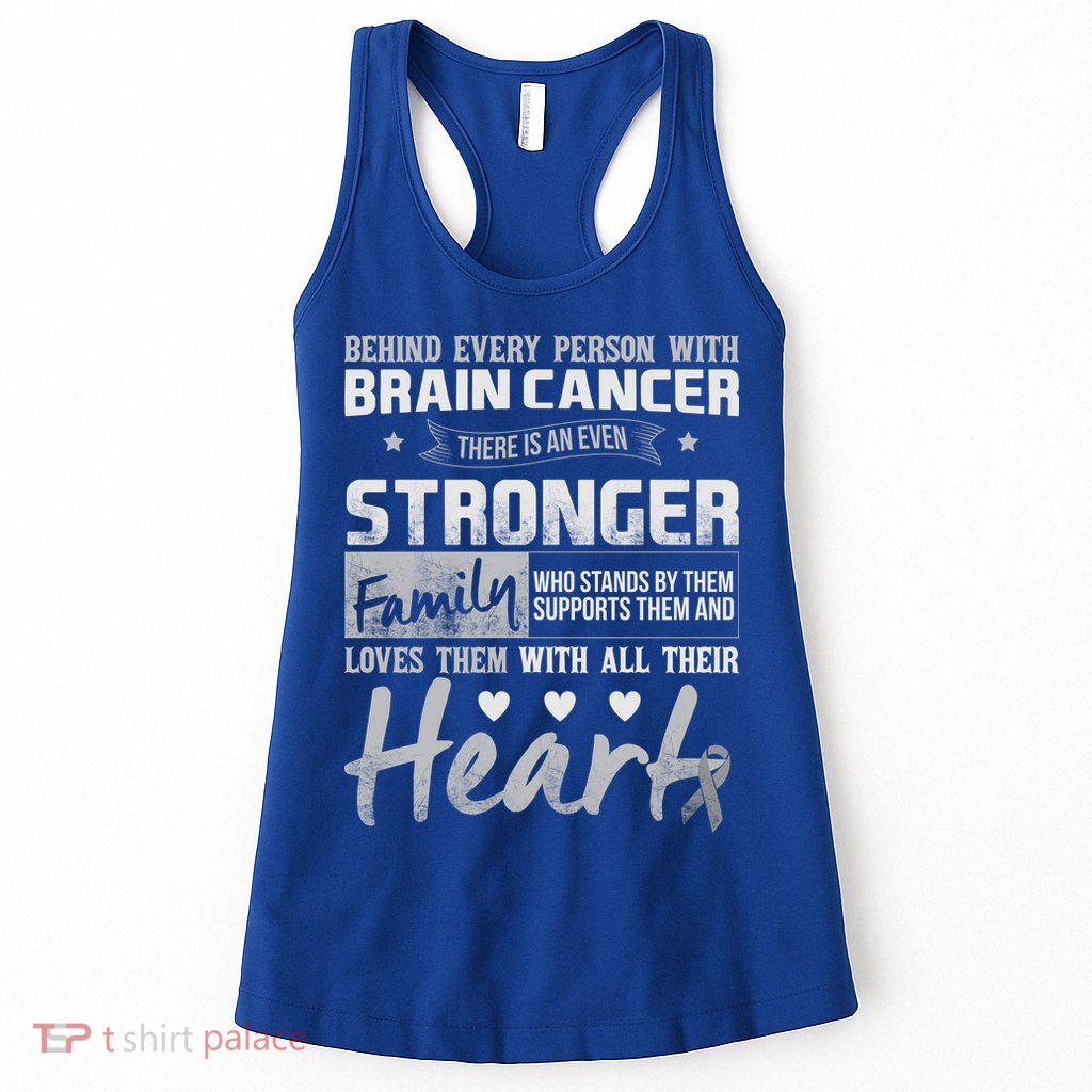 Brain Cancer Awareness Strong Family Womens Tank Top