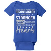 Brain Cancer Awareness Strong Family Baby Bodysuit