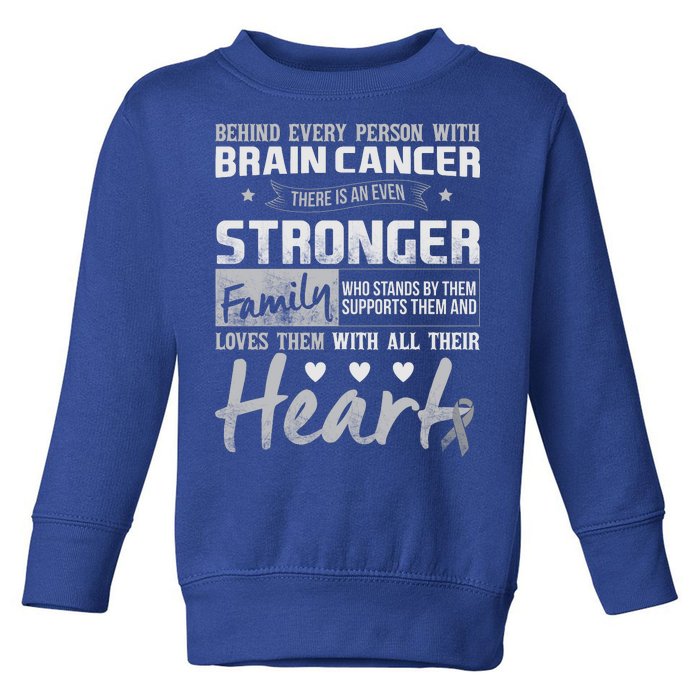 Brain Cancer Awareness Strong Family Toddler Sweatshirt