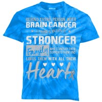 Brain Cancer Awareness Strong Family Kids Tie-Dye T-Shirt