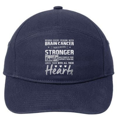 Brain Cancer Awareness Strong Family 7-Panel Snapback Hat