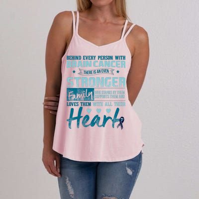 Brain Cancer Awareness Strong Family Women's Strappy Tank