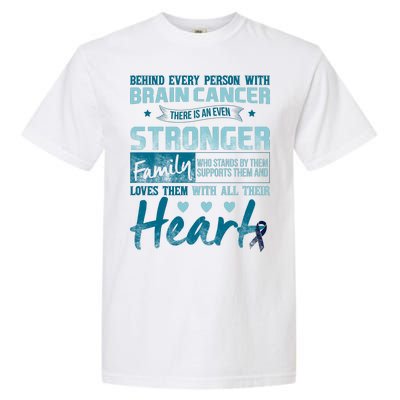 Brain Cancer Awareness Strong Family Garment-Dyed Heavyweight T-Shirt