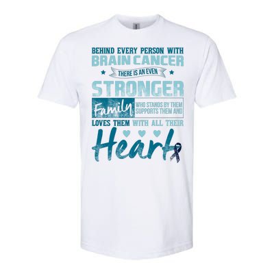 Brain Cancer Awareness Strong Family Softstyle CVC T-Shirt