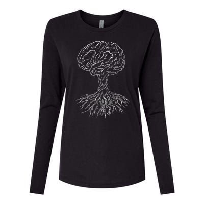 Brain Tree Womens Cotton Relaxed Long Sleeve T-Shirt