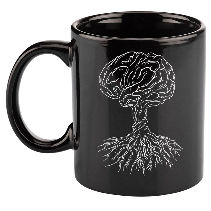 Brain Tree 11oz C Handle Ceramic Mug