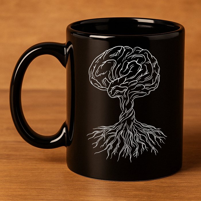 Brain Tree 11oz C Handle Ceramic Mug