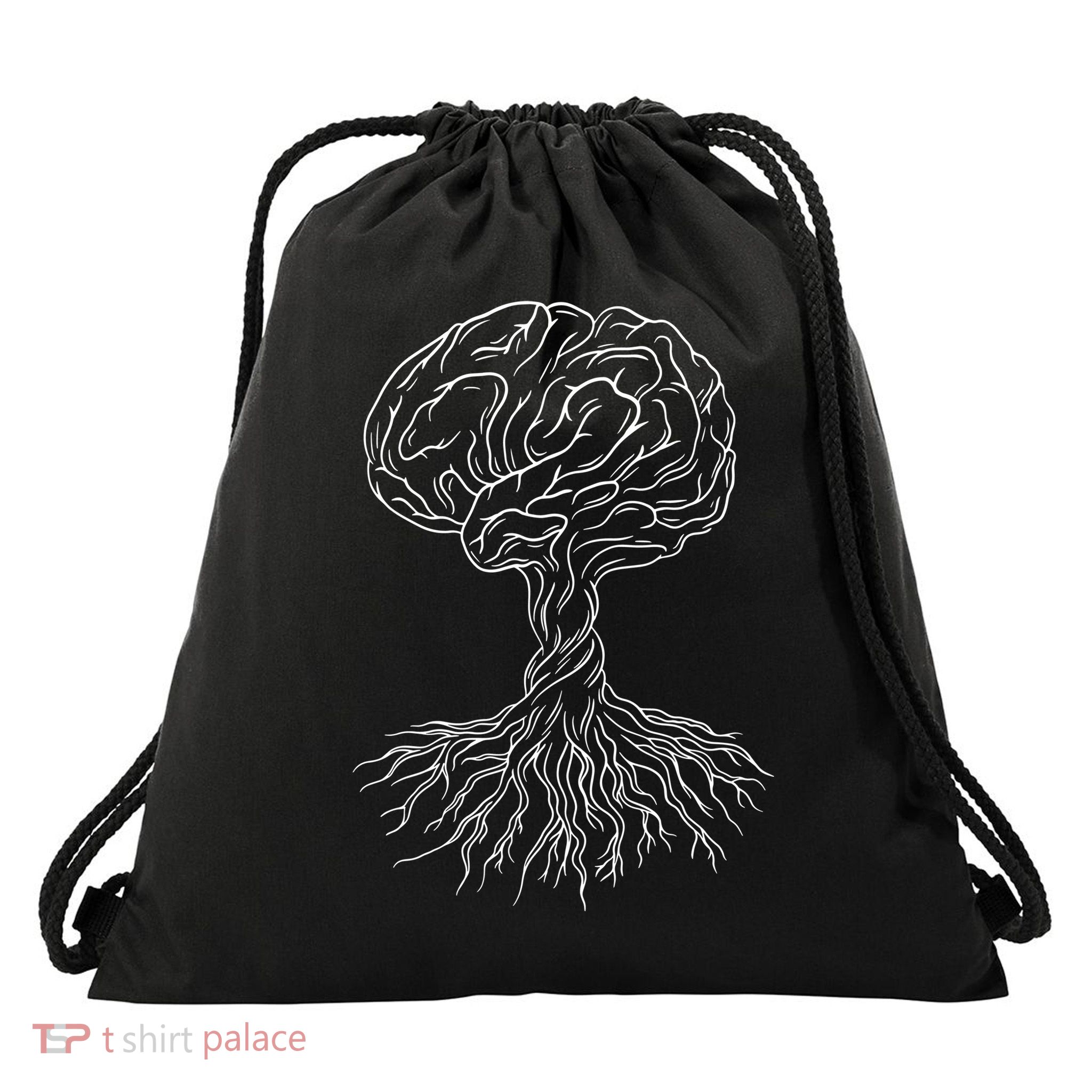 Brain Tree Drawstring Bag