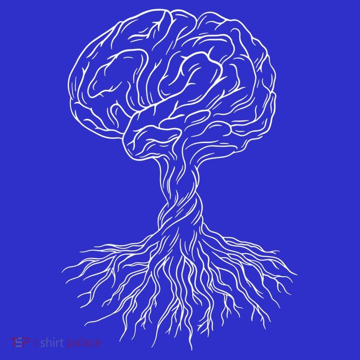 Brain Tree Stripe Pom Pom Beanie