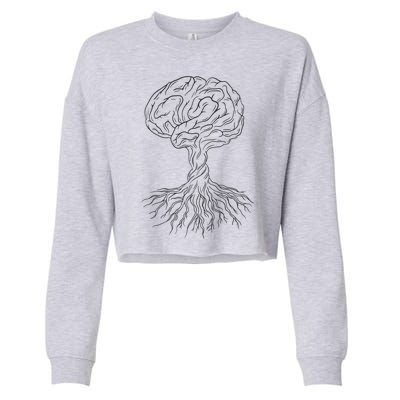 Brain Tree Cropped Pullover Crew