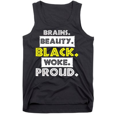 Brains Beauty Black Woke Proud Tank Top