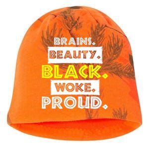 Brains Beauty Black Woke Proud Kati - Camo Knit Beanie