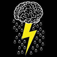 Brainstorm Lightning Cloud Cropped Pullover Crew