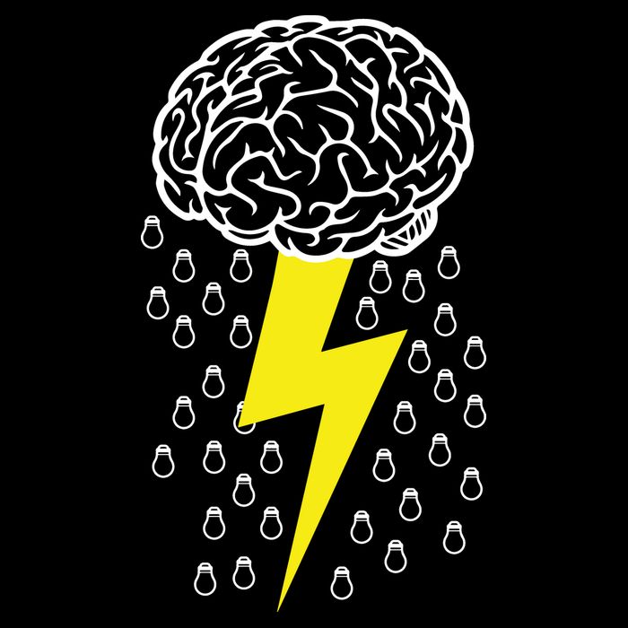 Brainstorm Lightning Cloud Cropped Pullover Crew
