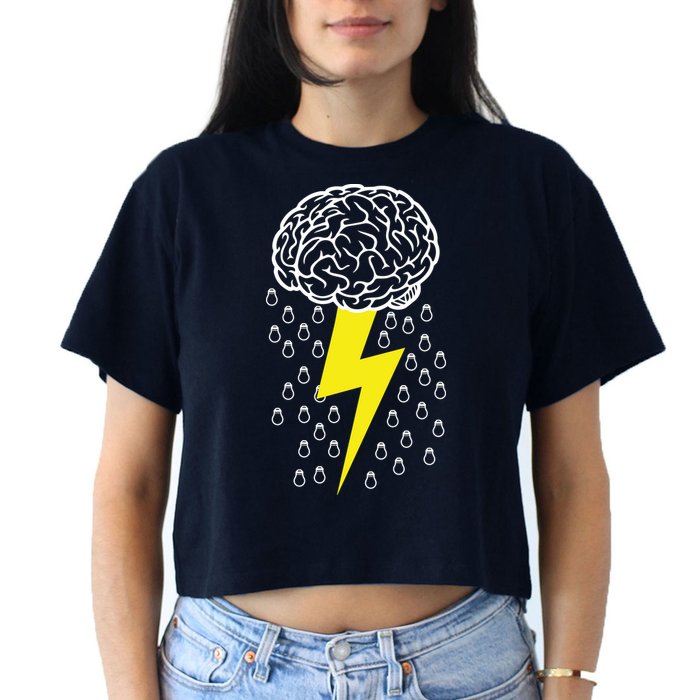 Brainstorm Lightning Cloud Crop Top