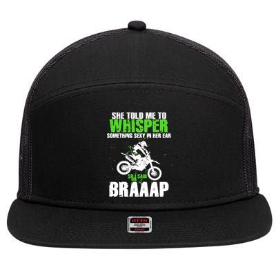 BRAPPP Motocross  7 Panel Mesh Trucker Snapback Hat