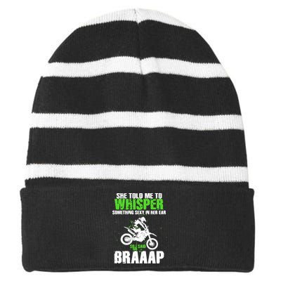 BRAPPP Motocross  Striped Beanie with Solid Band