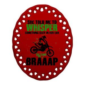 BRAPPP Motocross  Ceramic Oval Ornament