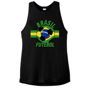 Brasil Futebol Brazil Soccer Ladies PosiCharge Tri-Blend Wicking Tank