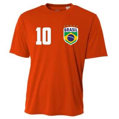 Brasil World Cup Soccer Emblem Jersey Cooling Performance Crew T-Shirt