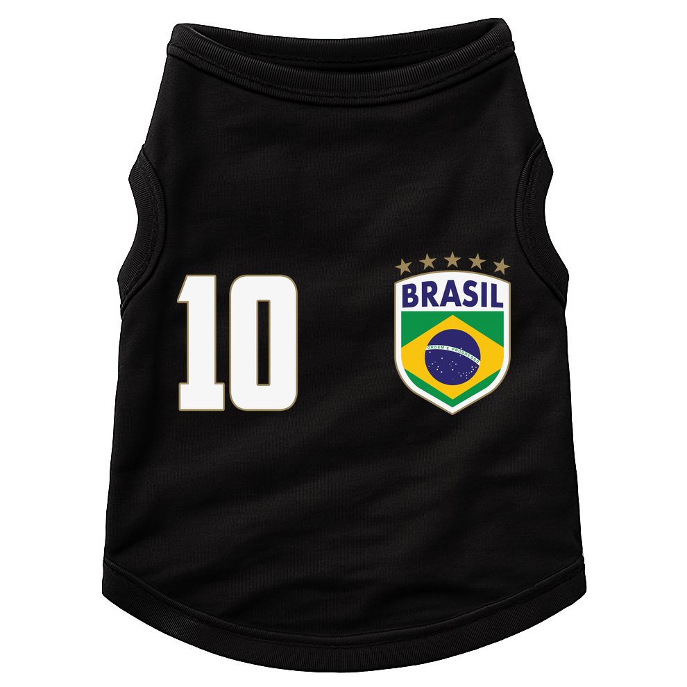 Brasil World Cup Soccer Emblem Jersey Doggie Tank