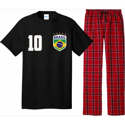 Brasil World Cup Soccer Emblem Jersey Pajama Set