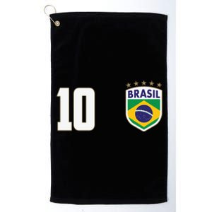 Brasil World Cup Soccer Emblem Jersey Platinum Collection Golf Towel